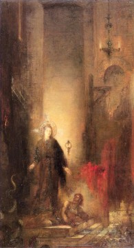 st margaret Symbolismus biblischen mythologischen Gustave Moreau Ölgemälde